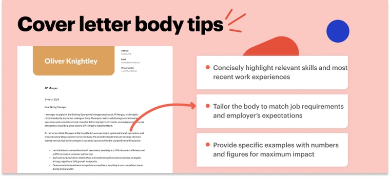 Tips for a banking cover letter body