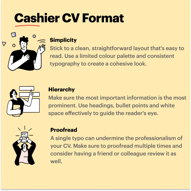 Cashier CV format
