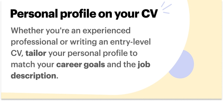 College leaver CV personal profile tips