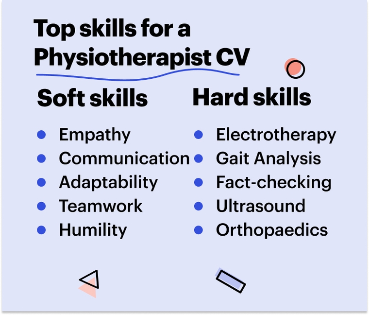 Physiotherapist CV - top skills 