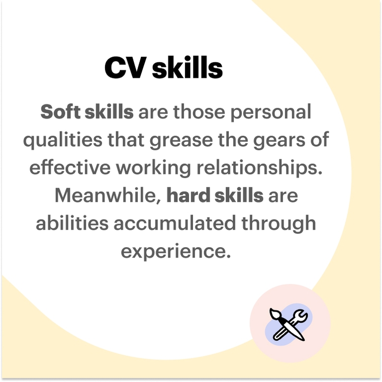 Skills on tutor CV example