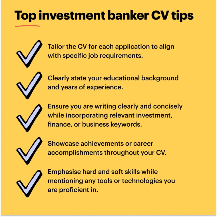 Top investment banking CV tips