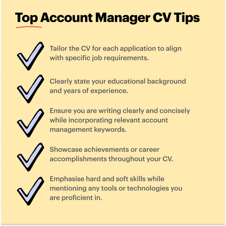 Account Manager CV top tips