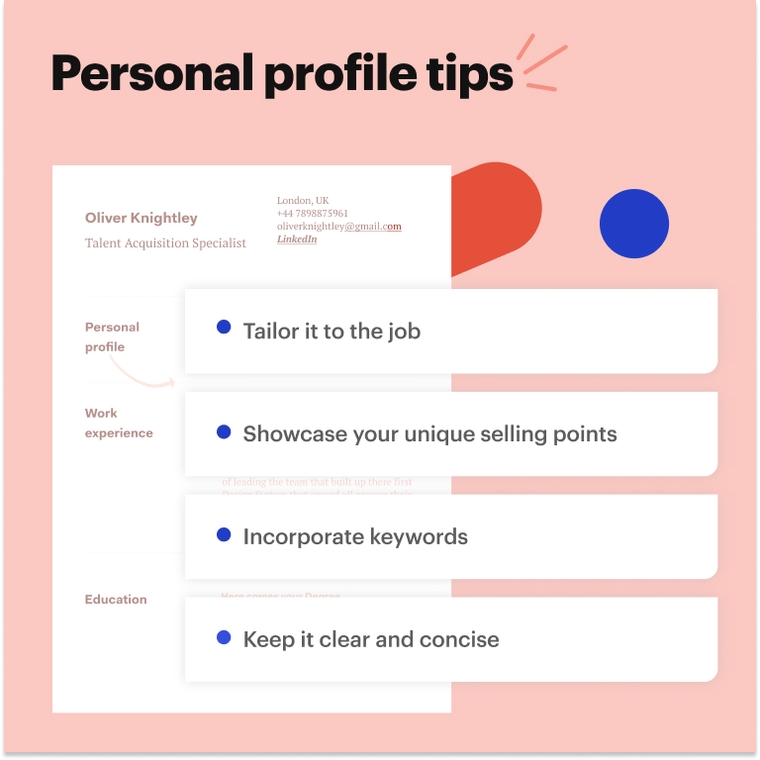 Talent Acquisition CV Personal Profile