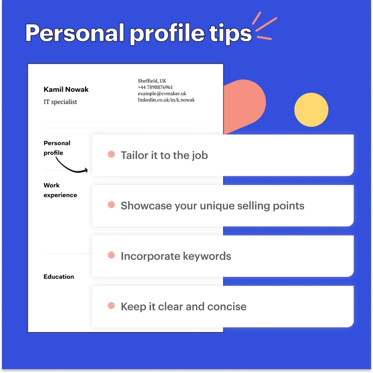 IT CV - Personal profile tips