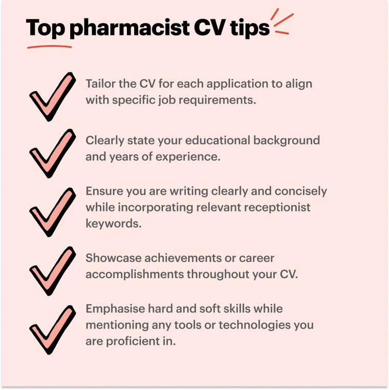 Top tips for a pharmacist CV