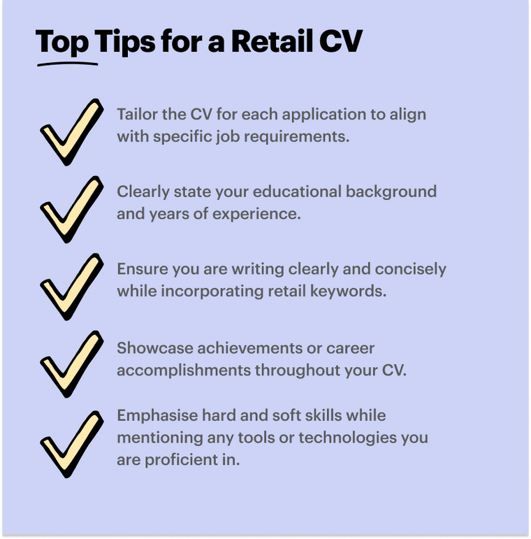 retail CV top tips