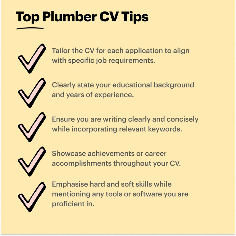 Key takeaways CV plumber