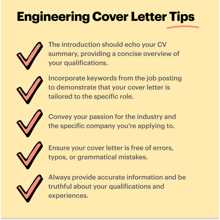 engineering cover letter tips