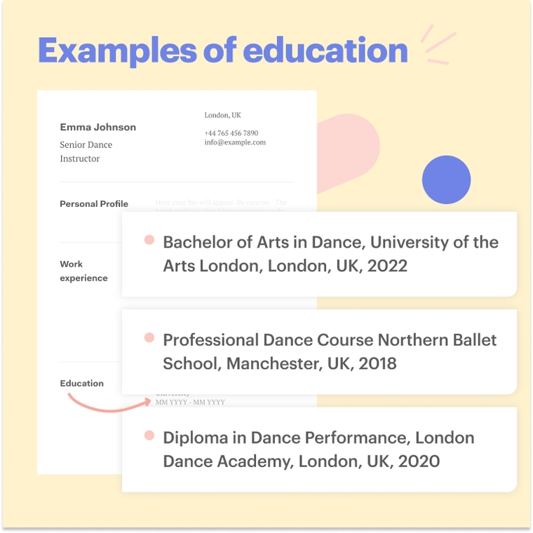 Examples of Education Examples of education