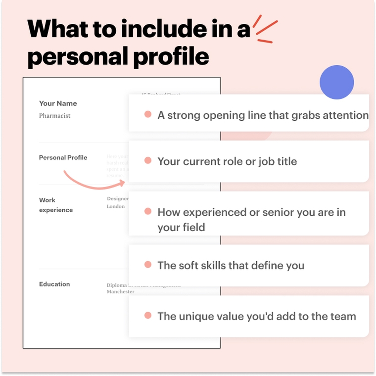 Designer CV - personal profile tips 