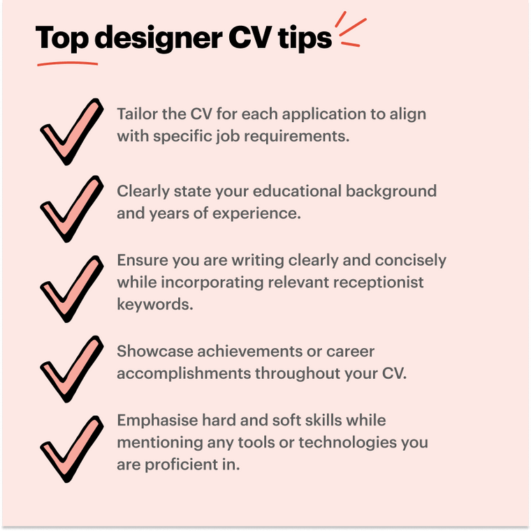 Designer CV example - Do's and Don'ts