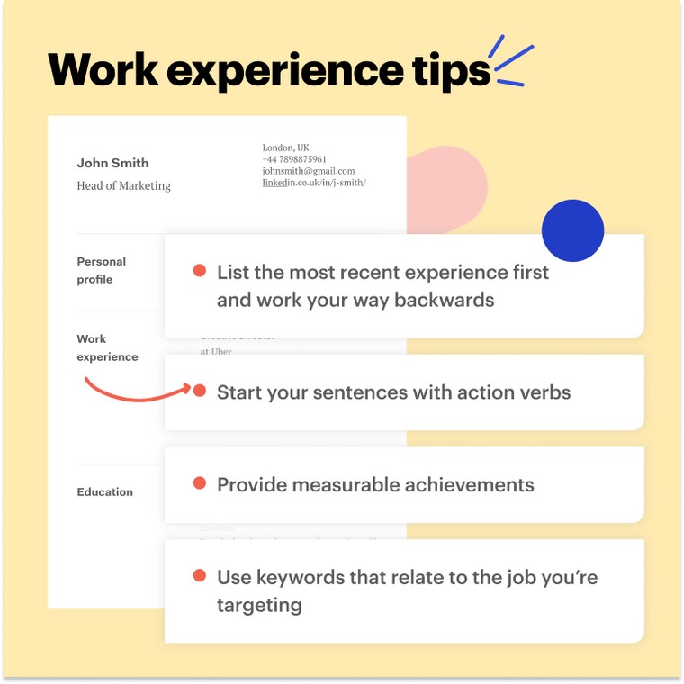 video editor CV work experience tips video editor CV work experience tips