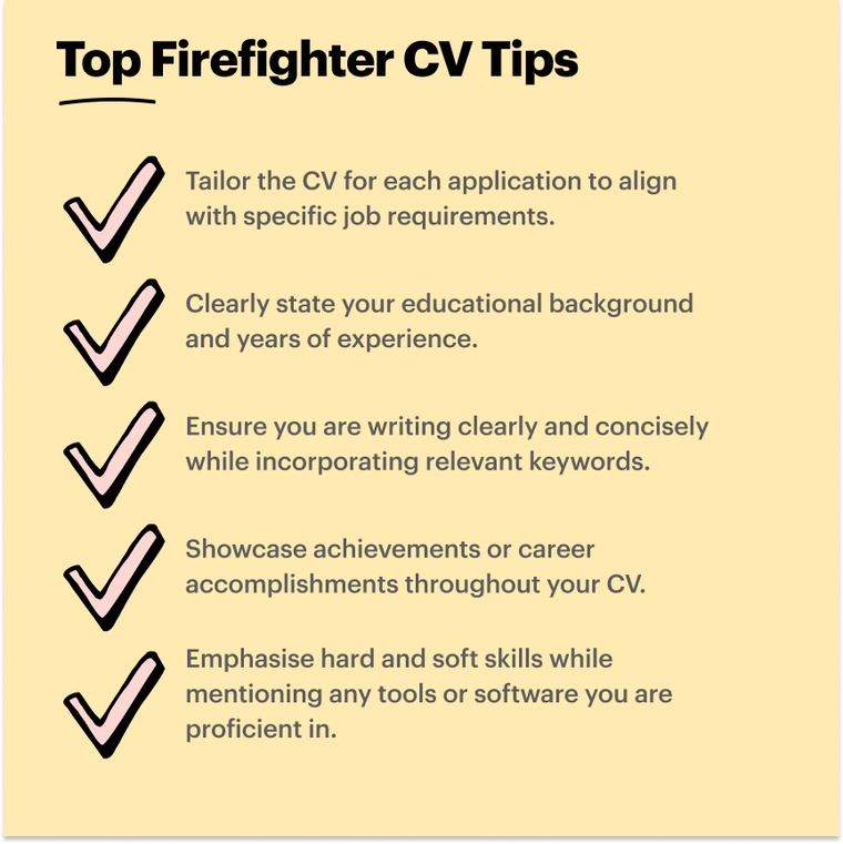 Firefighter CV tips