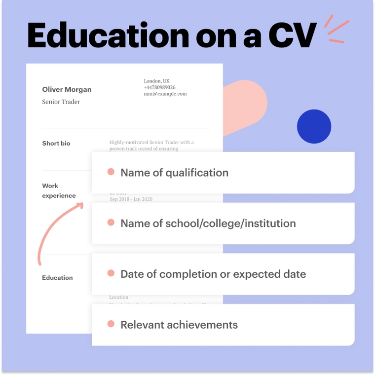 CV Education tips