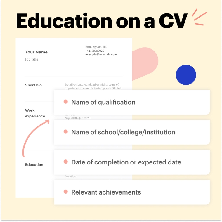 Actor CV Education tips