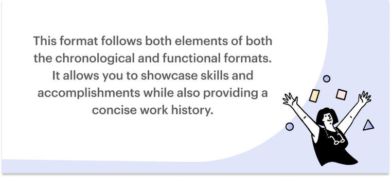 Combination or hybrid CV format Combination or hybrid CV format