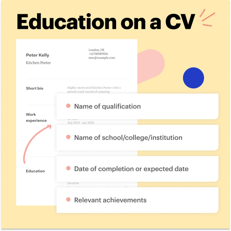 CV tips Education CV tips Education