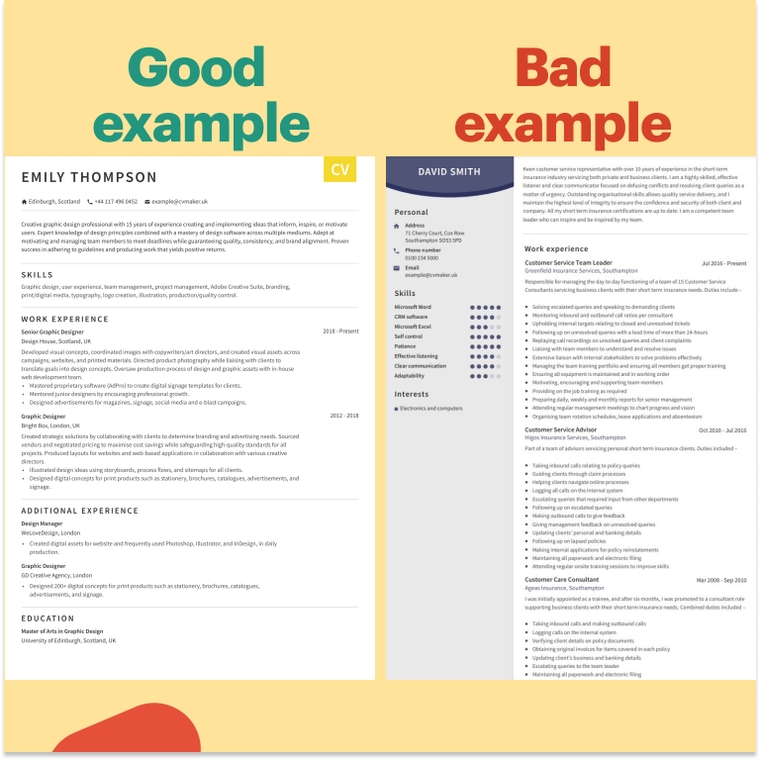 Best format to improve your CV