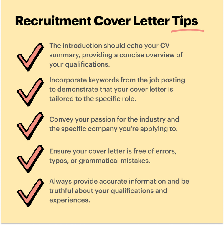 recruitment cover letter tips
