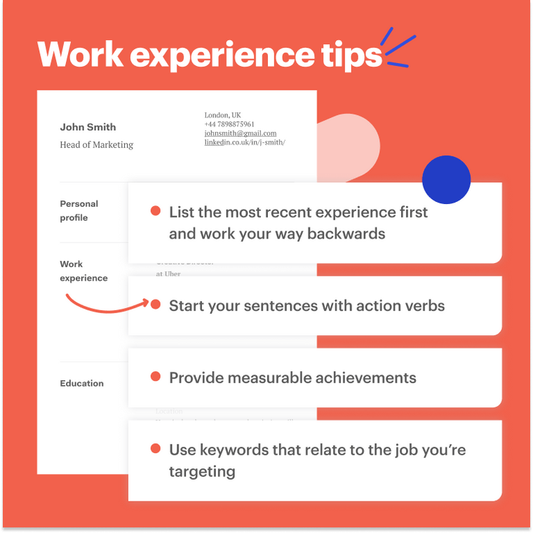 chronological CV work experience tips chronological CV work experience tips