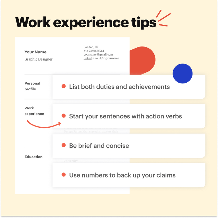 Work experience tips for a graphic designer in the UK