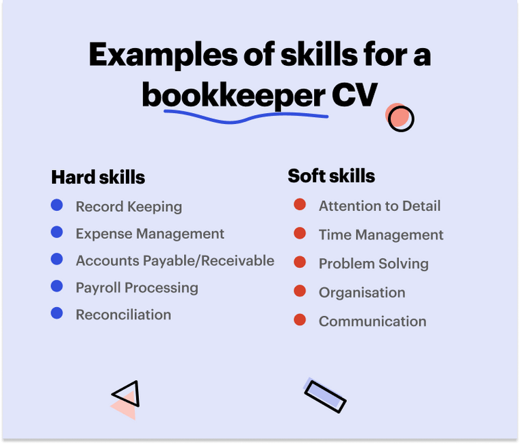 Examples of skills for a bookkeeper CV Examples of skills for a bookkeeper CV