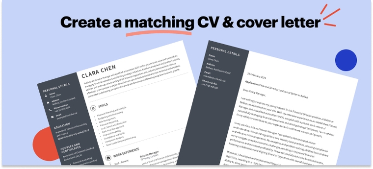 example of matching cv and cover letter