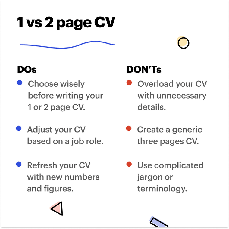 1 vs 2 page CV