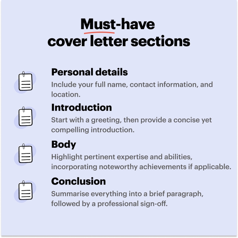 cabin crew cover letter sections
