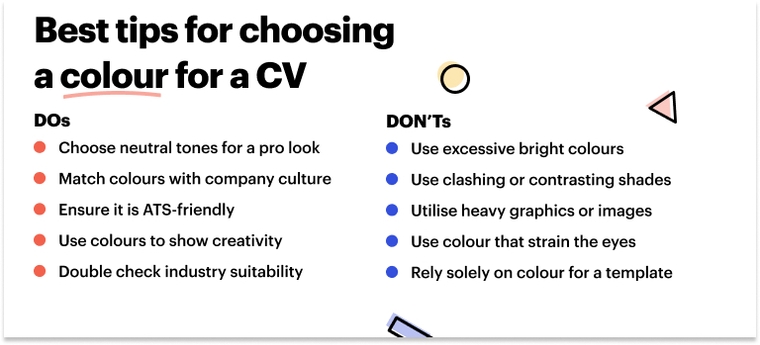 Best CV colour tips