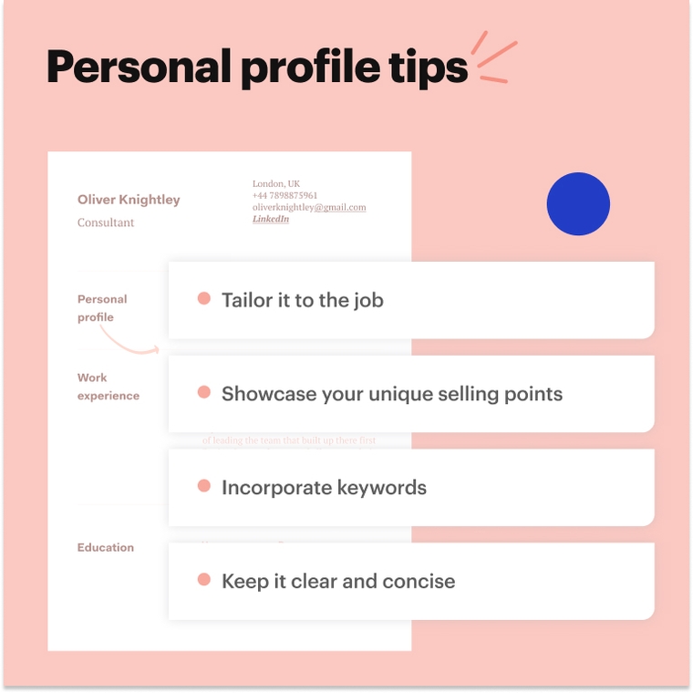 Consultant CV personal profile Consultant CV personal profile
