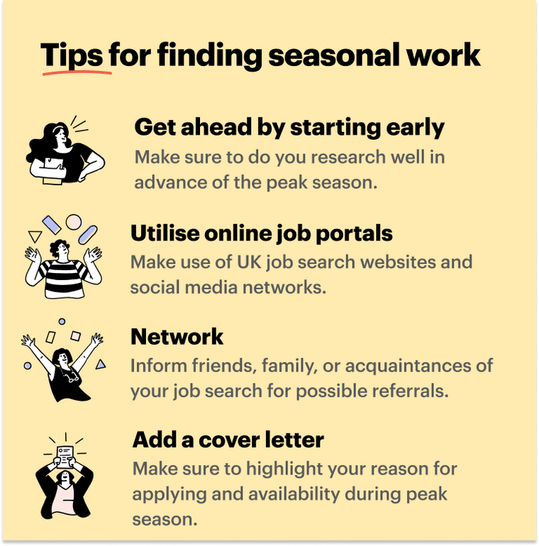 Tips for finding seasonal work in the UK