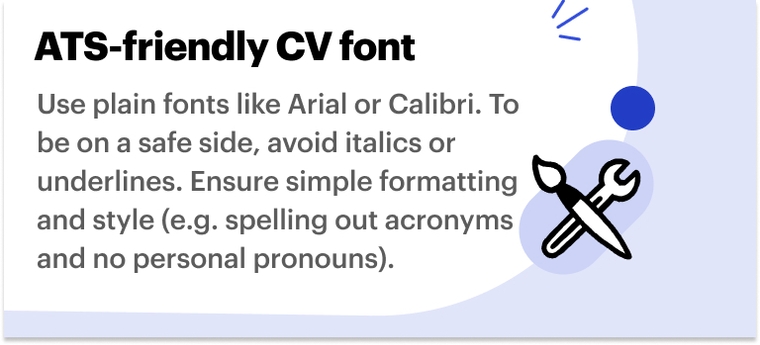 ATS friendly CV fonts