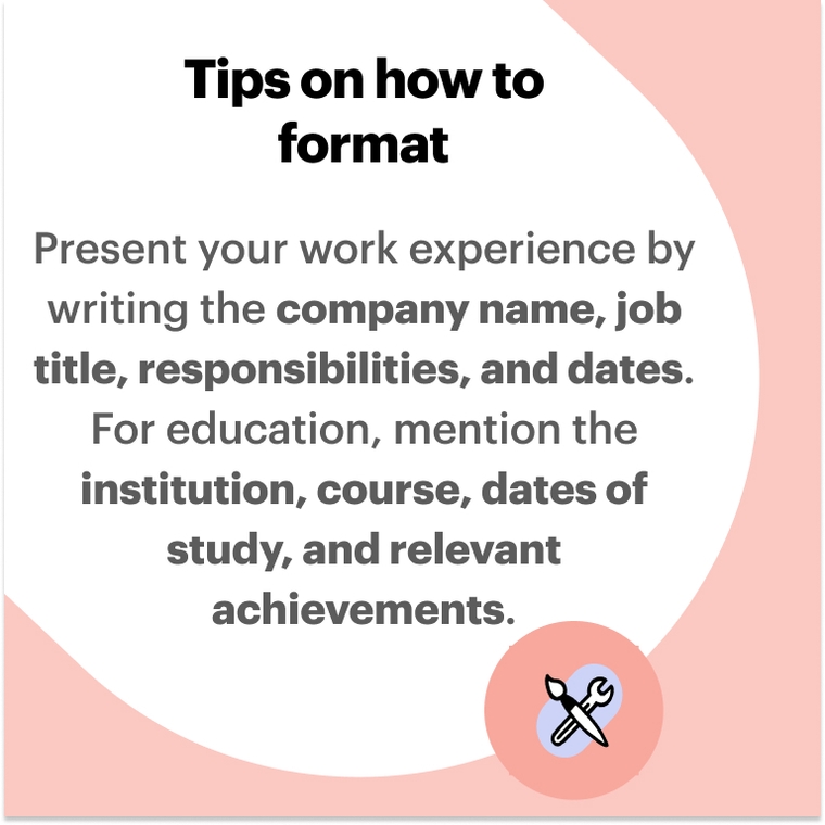 How to format CV