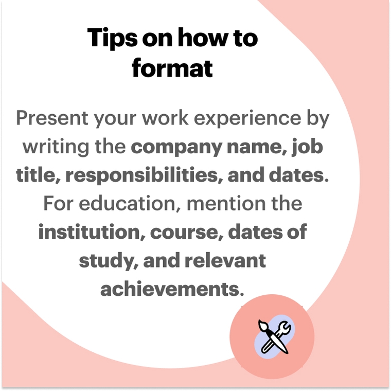 How to format CVΩ How to format CV