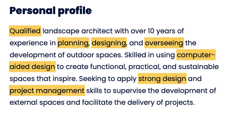 ATS-friendly Architect CV example