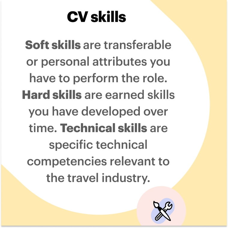 Travel agent CV skills
