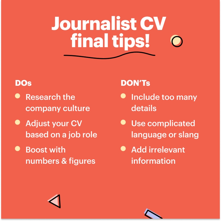 Journalist CV final tips