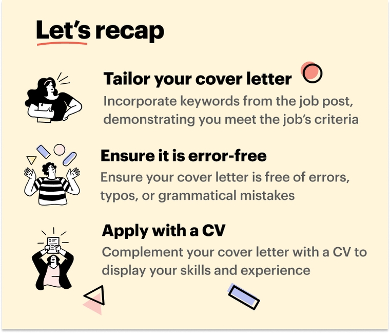 Final tips for a cleaner cover letter