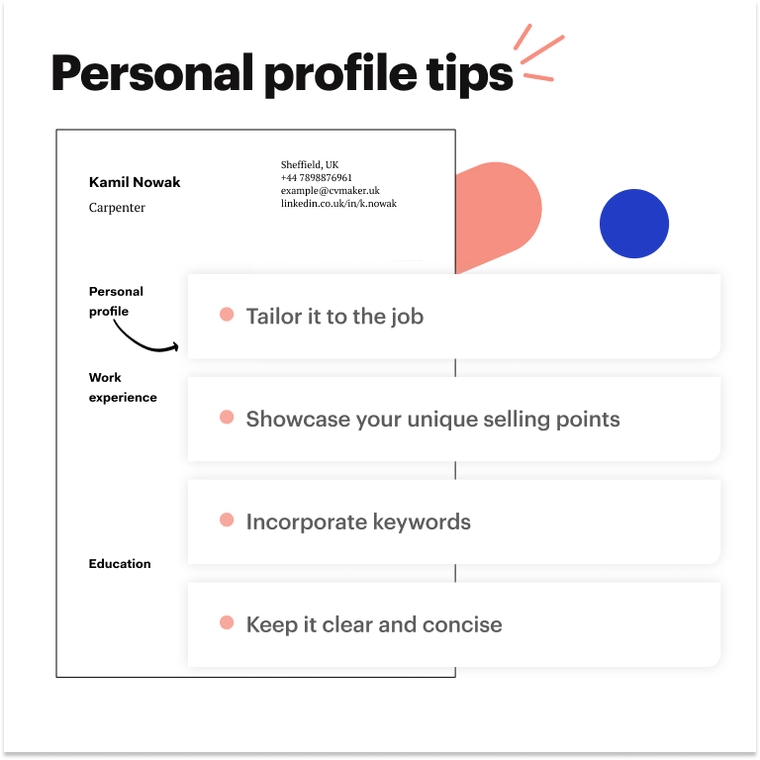 Account Manager CV Personal Profile Tips