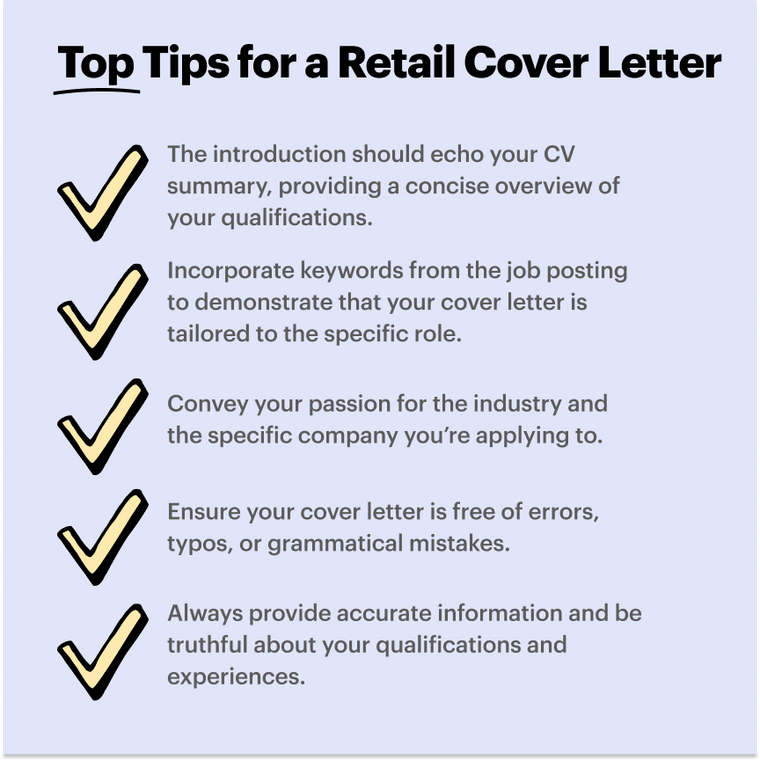 retail cover letter tips retail cover letter tips