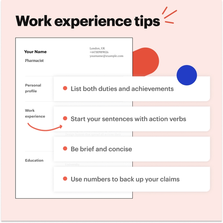 Designer CV - work experience tips 