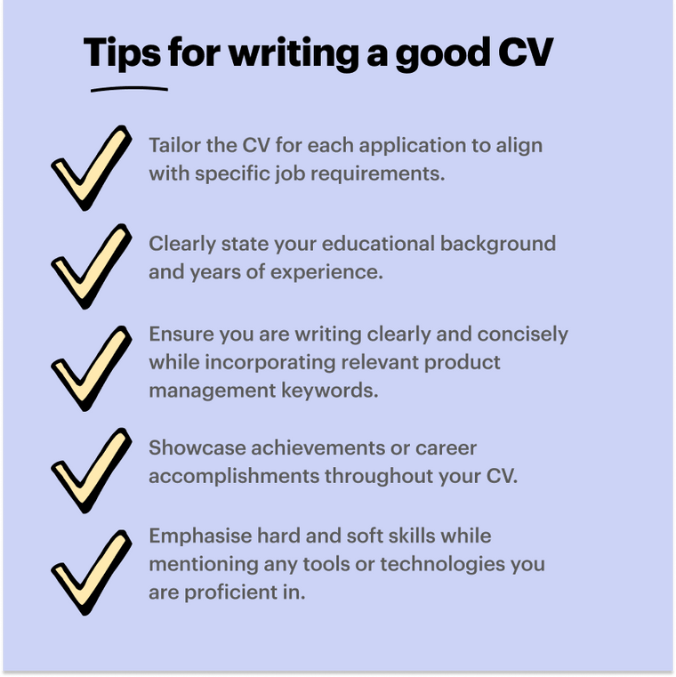 best tips on how to write a good CV